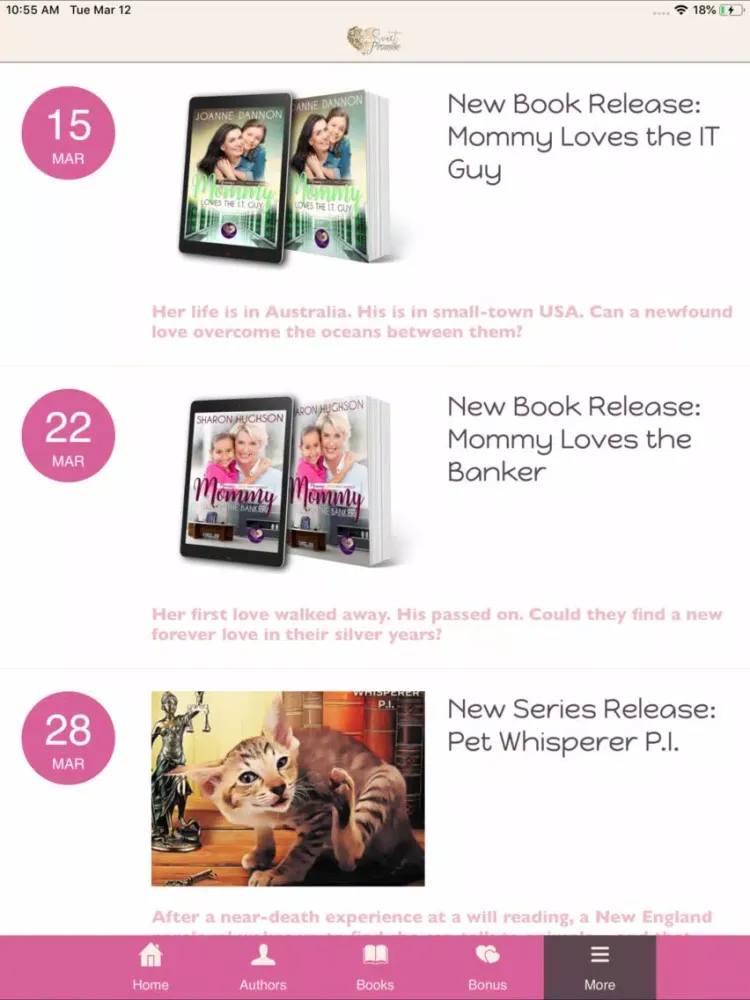 Sweet Promise Press iPad  Screenshots