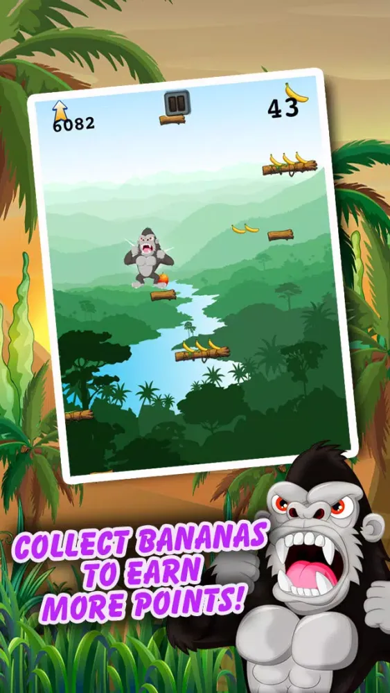 Climbing Ape - Angry Gorilla Jumping Rush FREE স্ক্রিনশট