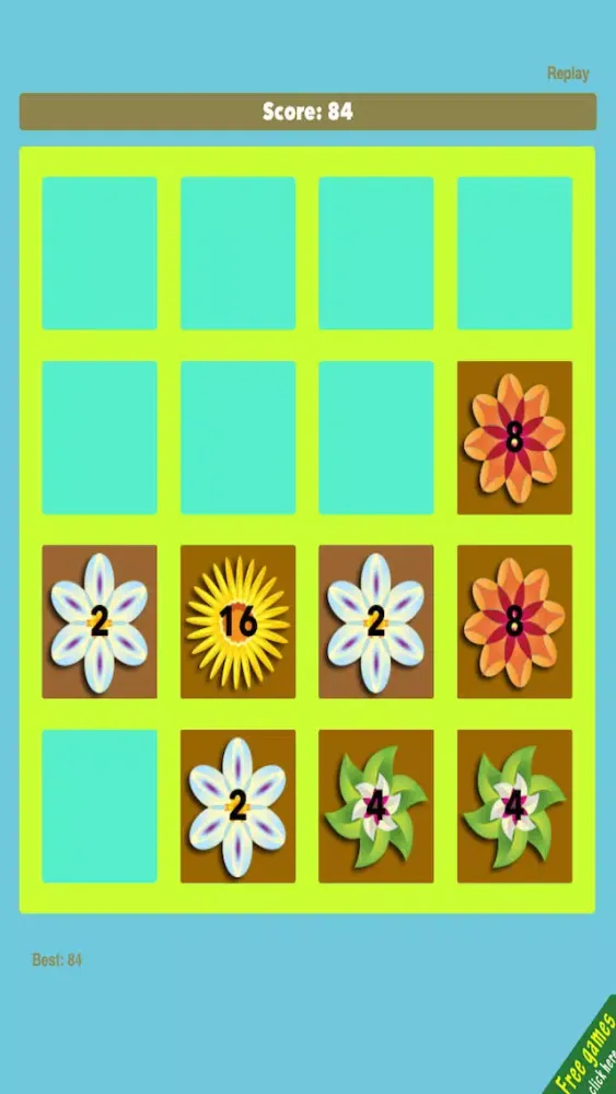 Flowers 2048 FREE - Pretty Sliding Puzzle Game Screenshots