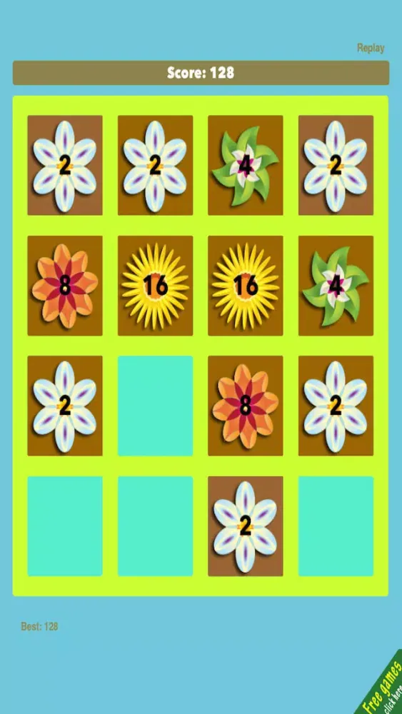 Flowers 2048 FREE - Pretty Sliding Puzzle Game Screenshots