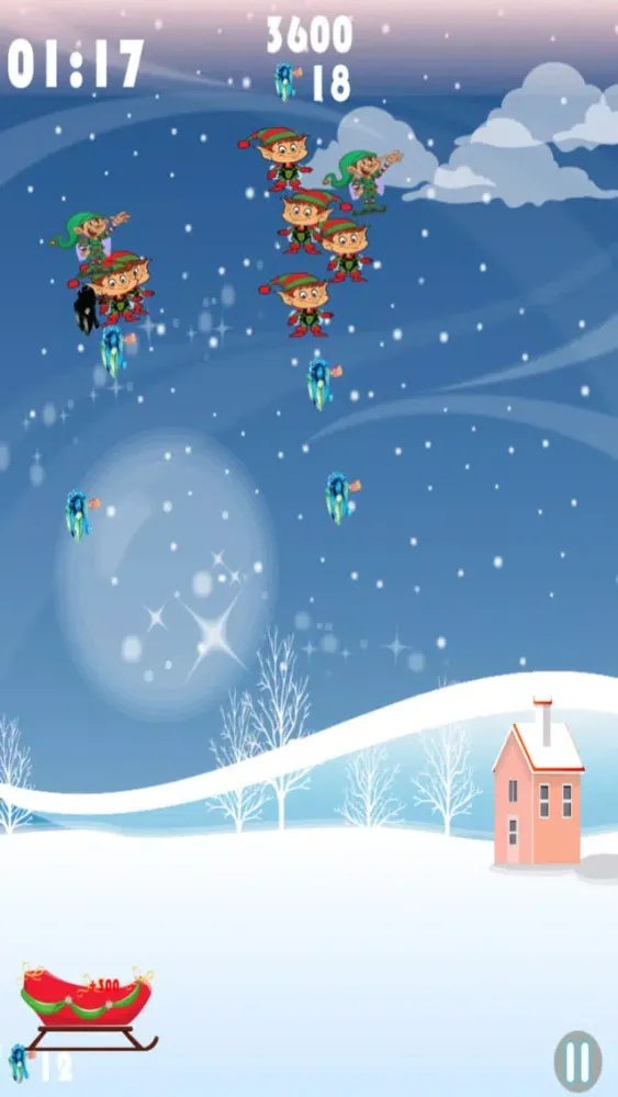 A Naughty Christmas Elf - Use Santa's Sled to Catch Falling Presents Free应用截图