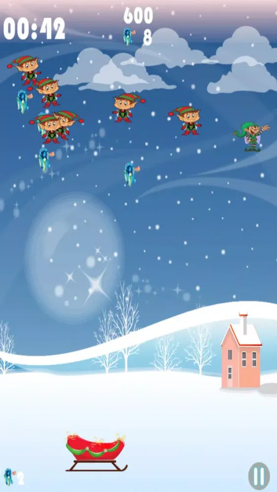 A Naughty Christmas Elf - Use Santa's Sled to Catch Falling Presents Free应用截图