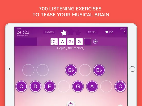 Meludia Melody - Ear training iPad  स्क्रीनशॉट