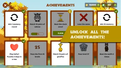 Tangkapan skrin Zoo Memory - Match cards seek