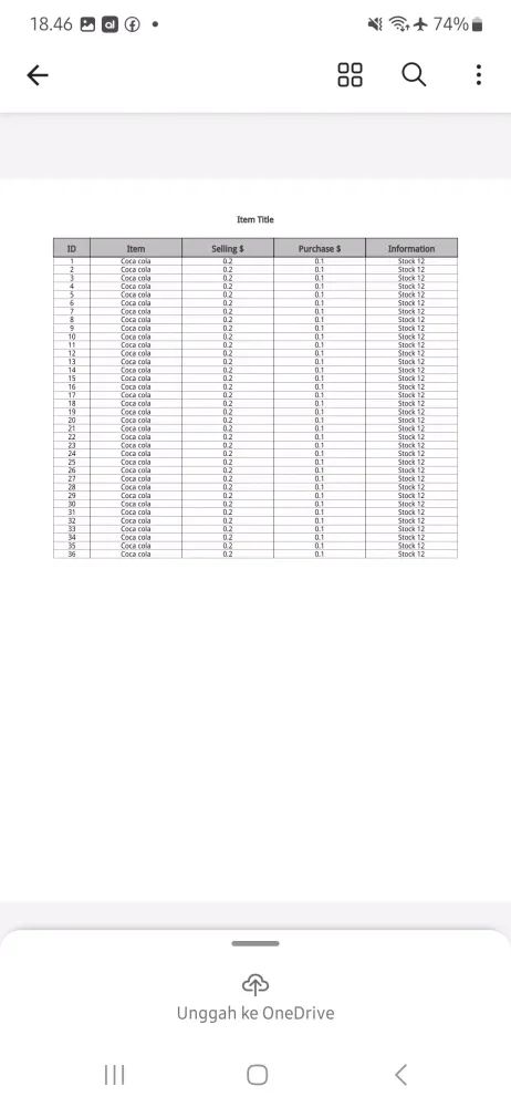 Captures d'écran de Price List App