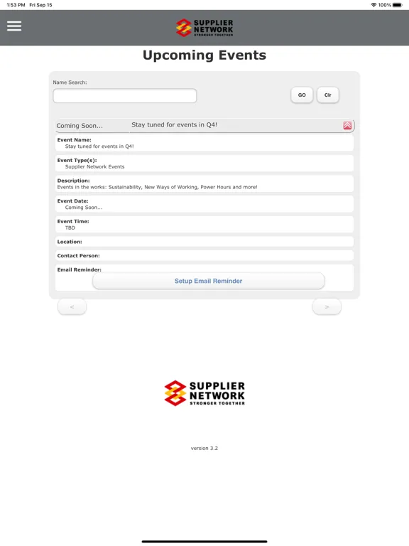 Capturas de pantalla de Supplier Network iPad 