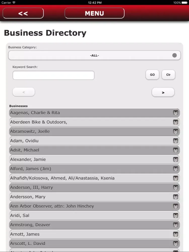 Zrzuty ekranu AABTS Mobile App iPad 