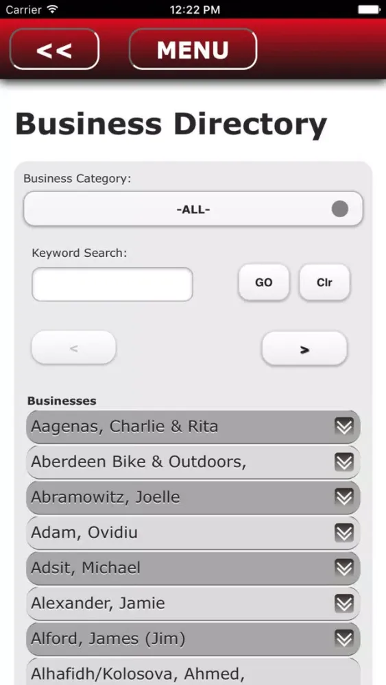 Zrzuty ekranu AABTS Mobile App