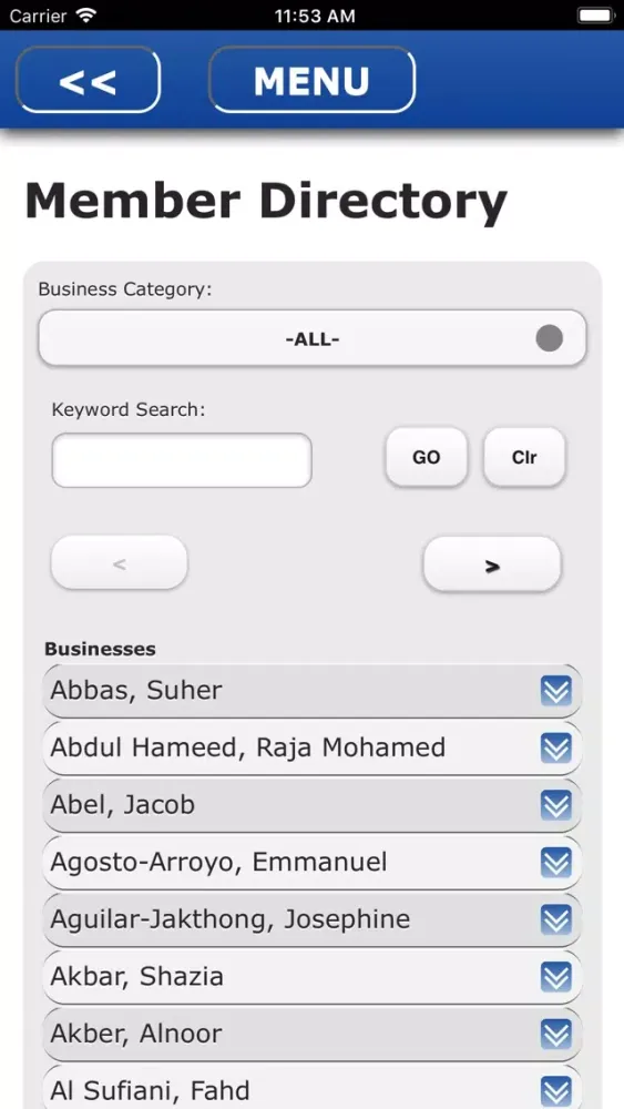 API Mobile App سکرین شاٹس