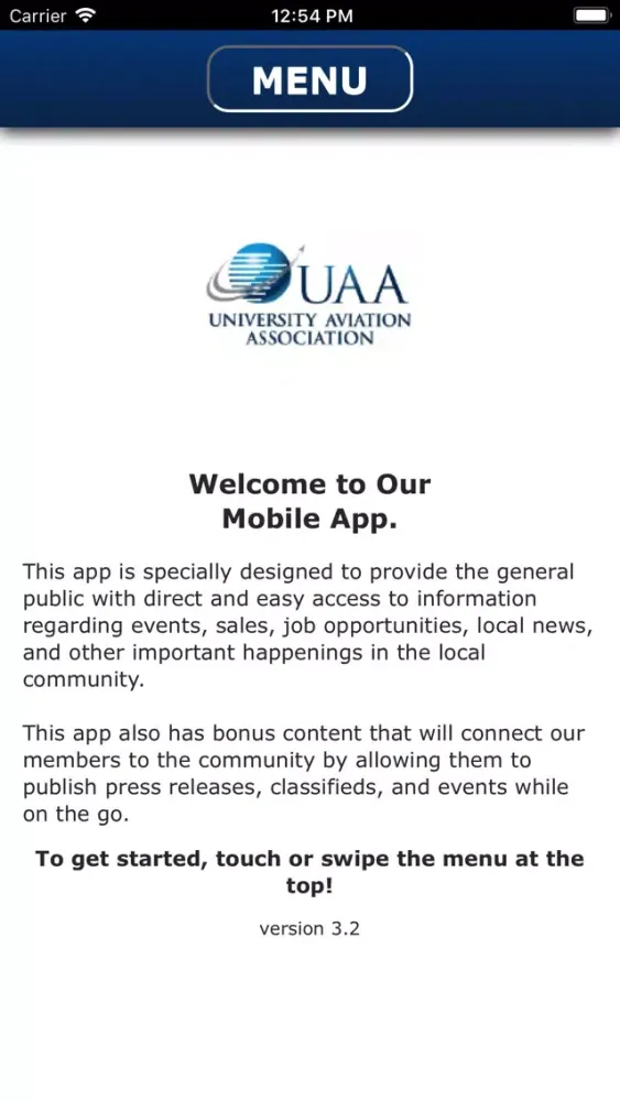 Скриншоты UAA Mobile App