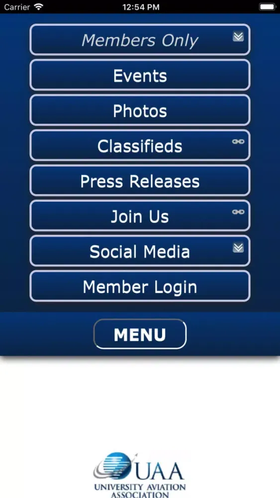 Скриншоты UAA Mobile App