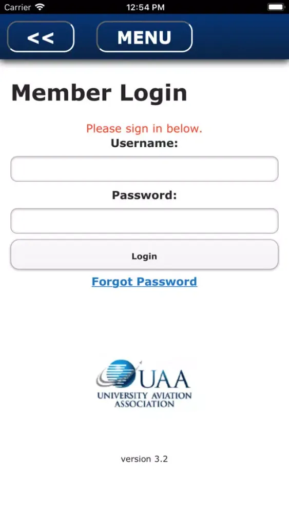 Скриншоты UAA Mobile App