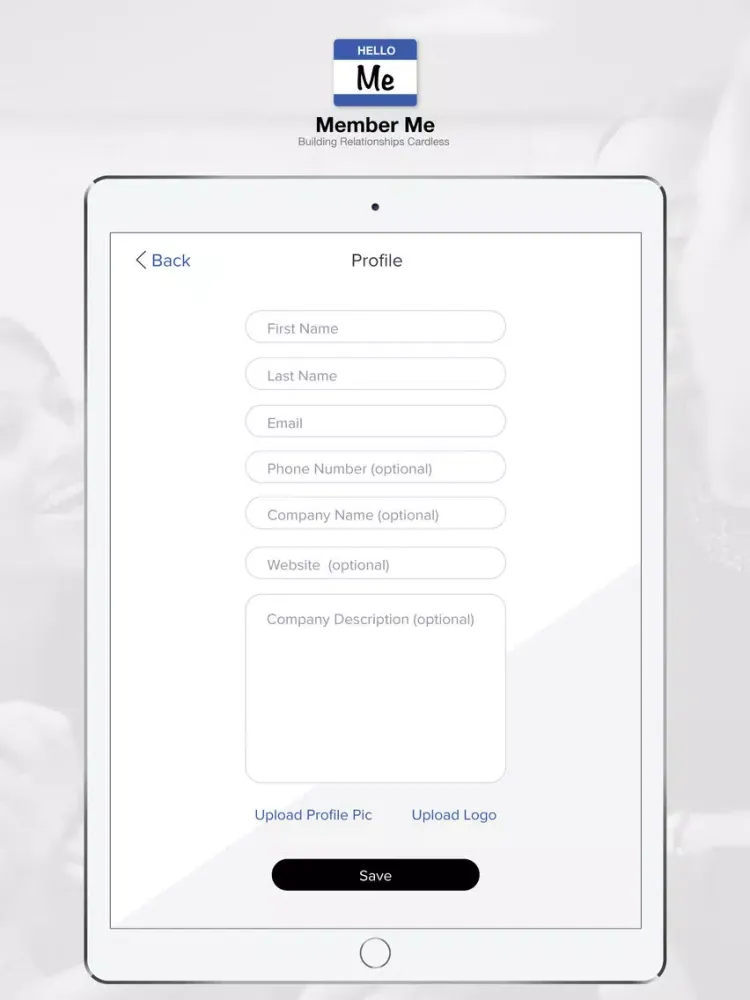 Member Me Networking Cardless iPad  سکرین شاٹس