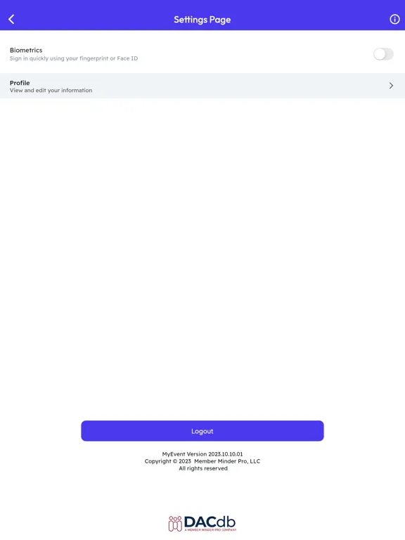 ภาพหน้าจอของ MyEvent by Member Minder Pro iPad 