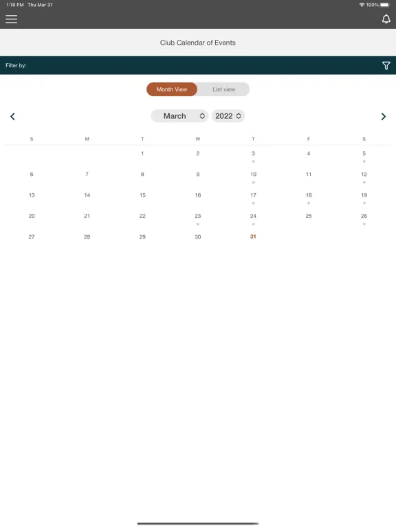 Ảnh chụp màn hình của Barton Hills Country Club iPad 