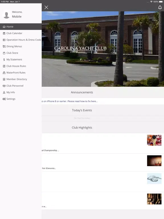 Capturas de pantalla de Carolina Yacht Club SC iPad 