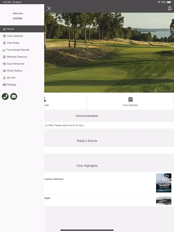 Tangkapan layar Hudson National Golf Club iPad 