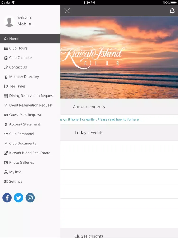 Kiawah Island Club, Inc iPad  Ekran Görüntüleri