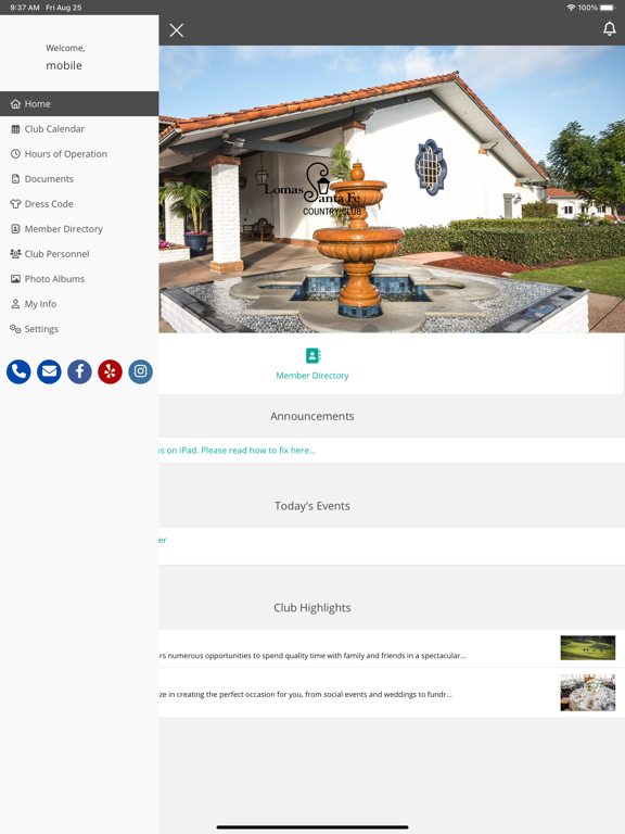Lomas Santa Fe Country Club iPad 应用截图