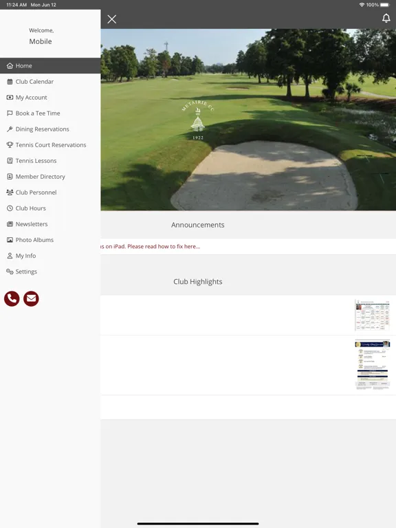 Metairie Country Club iPad  スクリーンショット