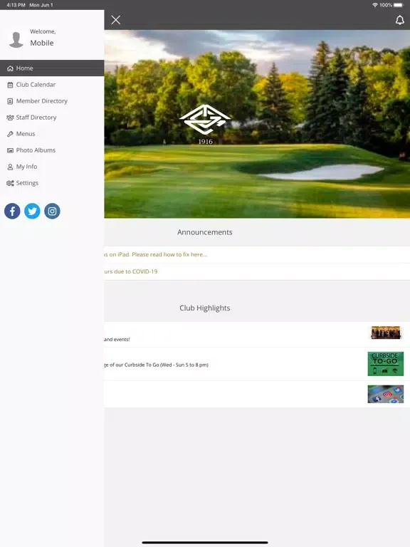 Ảnh chụp màn hình của Minneapolis Golf Club iPad 