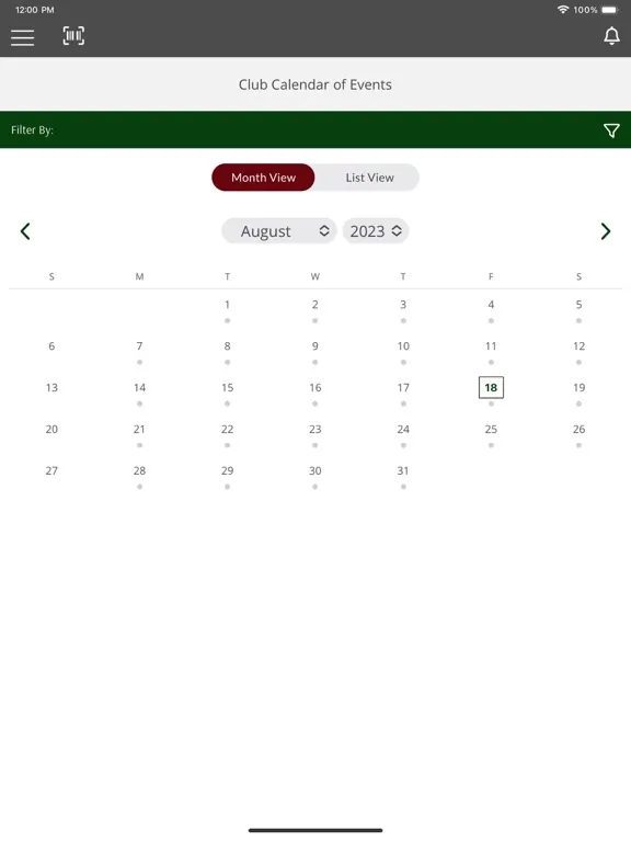 Ảnh chụp màn hình của Oasis Golf Club Members iPad 