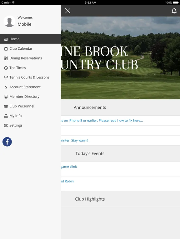 Captures d'écran de Pine Brook CC iPad 