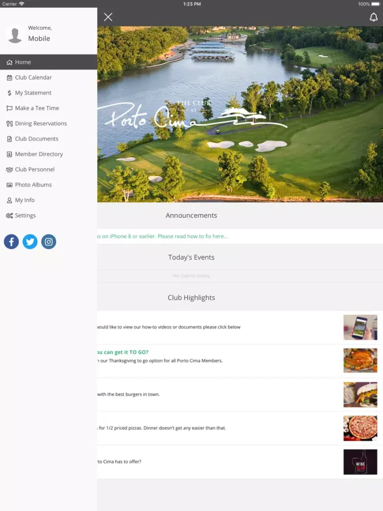The Club at Porto Cima iPad  Screenshots