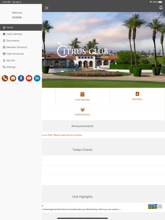 Zrzuty ekranu Citrus Club iPad 