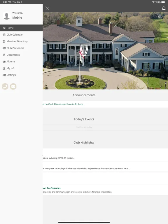 Wellesley CC iPad  스크린샷