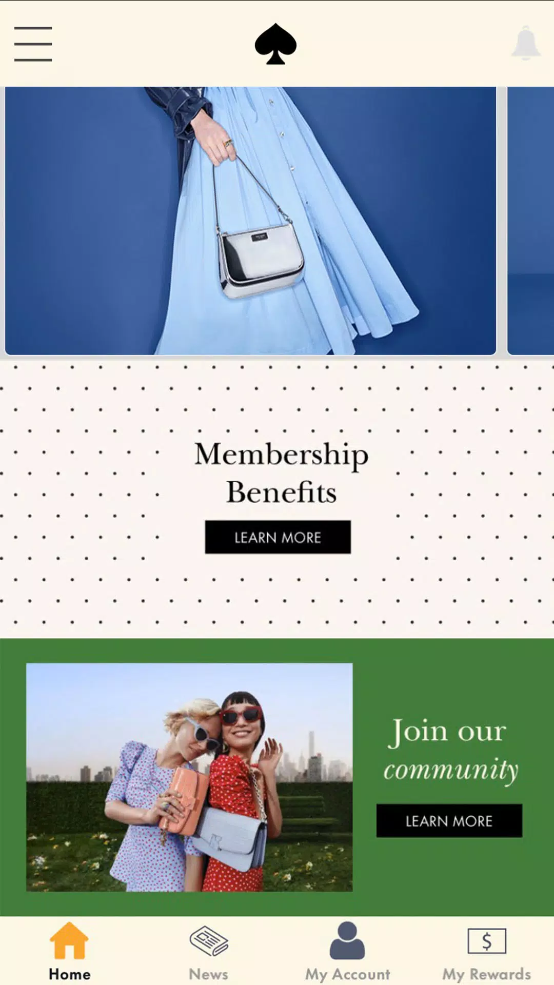 Kate Spade Community Screenshots