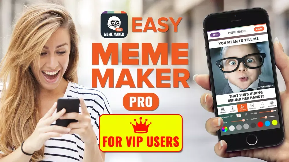 Capturas de tela do Meme Maker PRO - Caption Generator Memes Creator