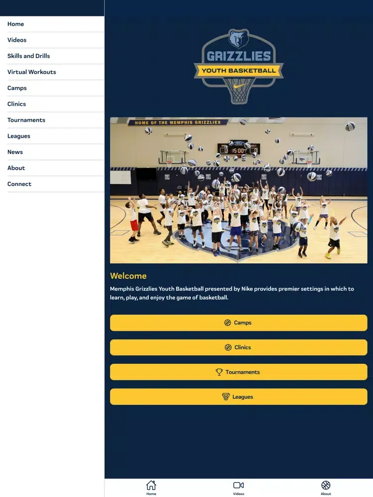 Grizzlies Youth Basketball iPad  Screenshots
