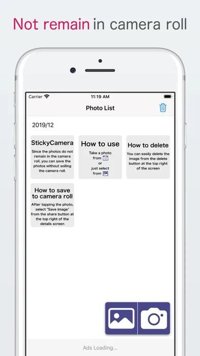 StickyCamera スクリーンショット