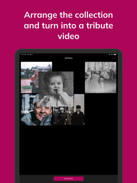 Capturas de pantalla de Tribute Maker by MemoryShare iPad 