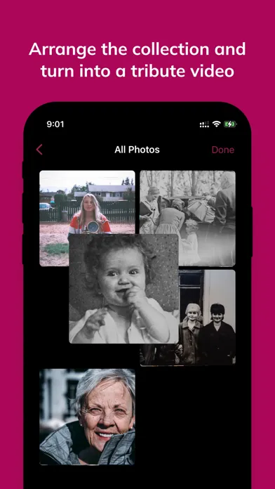 Capturas de pantalla de Tribute Maker by MemoryShare