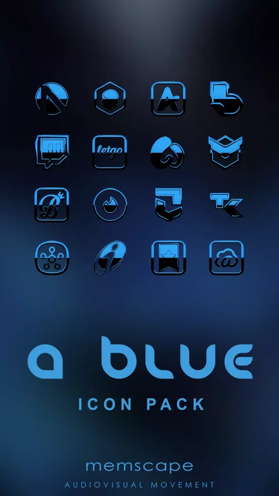 Capturas de pantalla de A-Blue Icon Pack