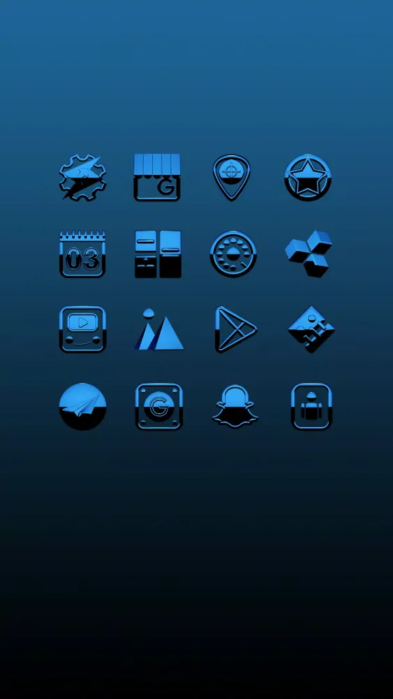 Capturas de pantalla de A-Blue Icon Pack