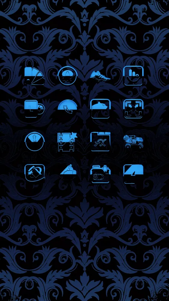 Capturas de pantalla de A-Blue Icon Pack