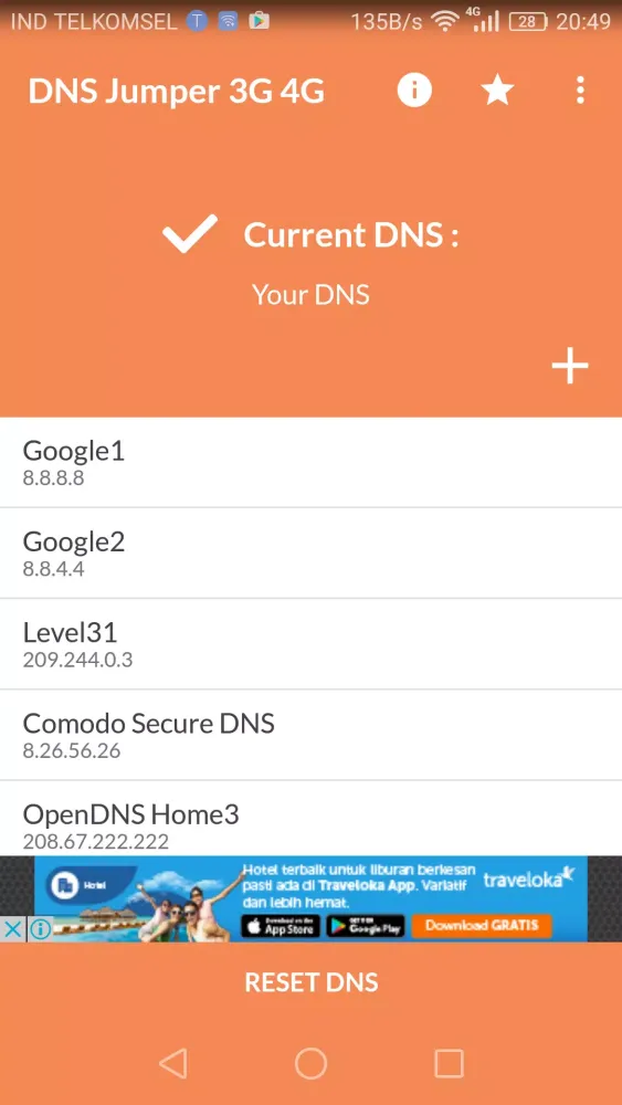DNS Jumper 3G 4G Ekran Görüntüleri