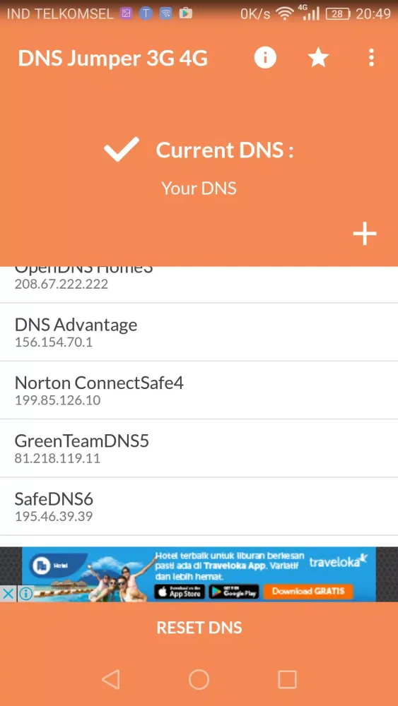 DNS Jumper 3G 4G Ekran Görüntüleri