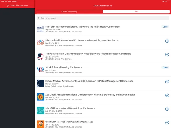 MENA Conference iPad  Screenshots