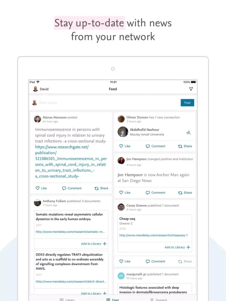 Captures d'écran de Mendeley Reference Manager iPad 