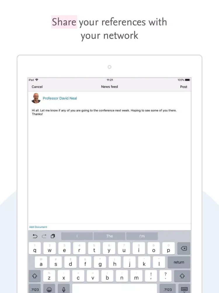 Captures d'écran de Mendeley Reference Manager iPad 