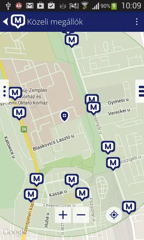 transIT menetrend: MVK Zrt. Screenshots