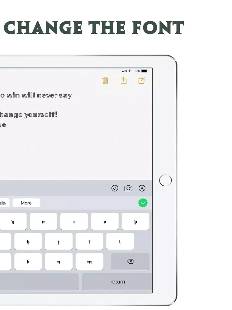 ภาพหน้าจอของ Fonts ‐ iPad 