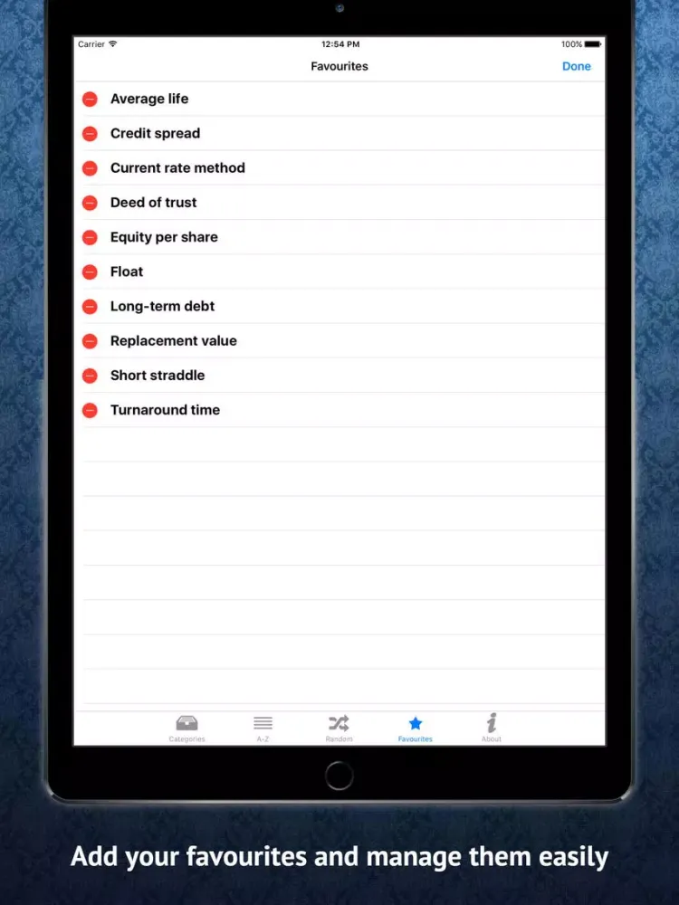 تصاویر Accounting Terms Dictionary iPad 