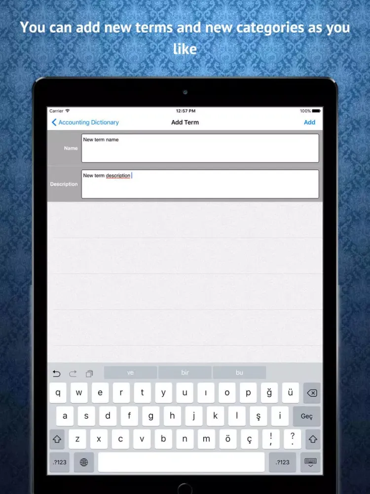 تصاویر Accounting Terms Dictionary iPad 