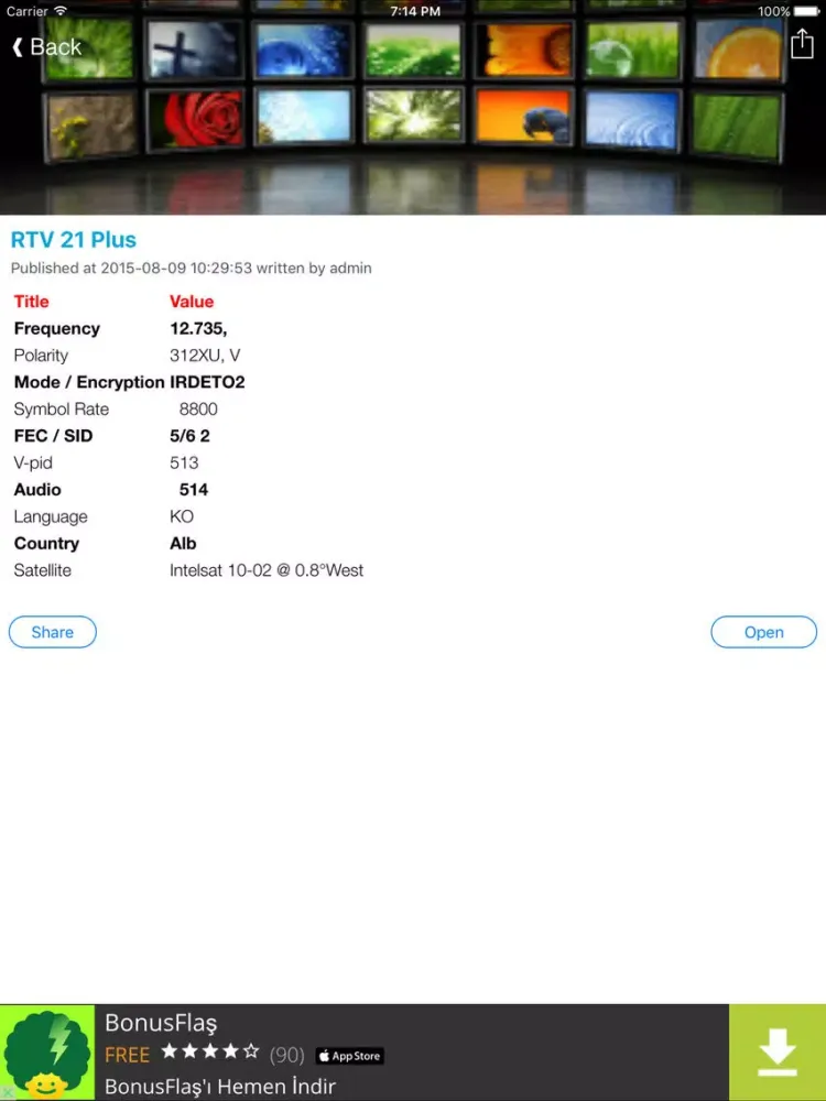Captures d'écran de Albania TV Channels Sat Info iPad 