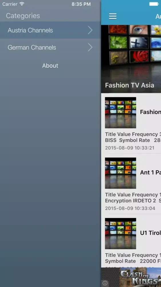 Austria TV Channels Sat Info应用截图